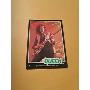 Vintage 1979 Rain Cloud Productions Queen Trading Card #1 Rock Band Memorabilia